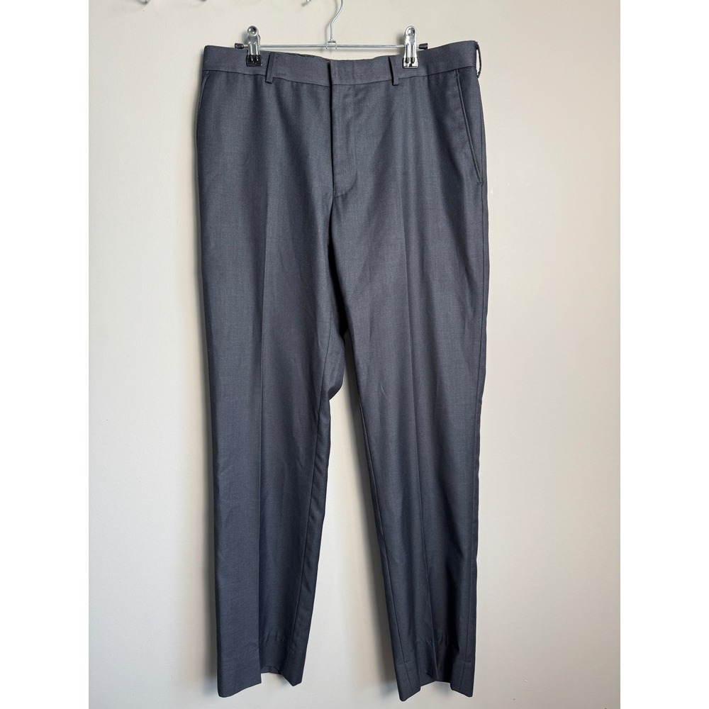 Egara Mens Gray Extreme Slim Fit Dress Pants 32x31 Modern Professional Sleek